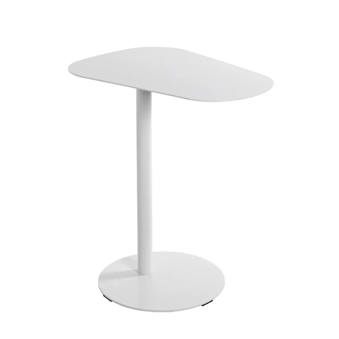 Table d'appoint design en métal blanc