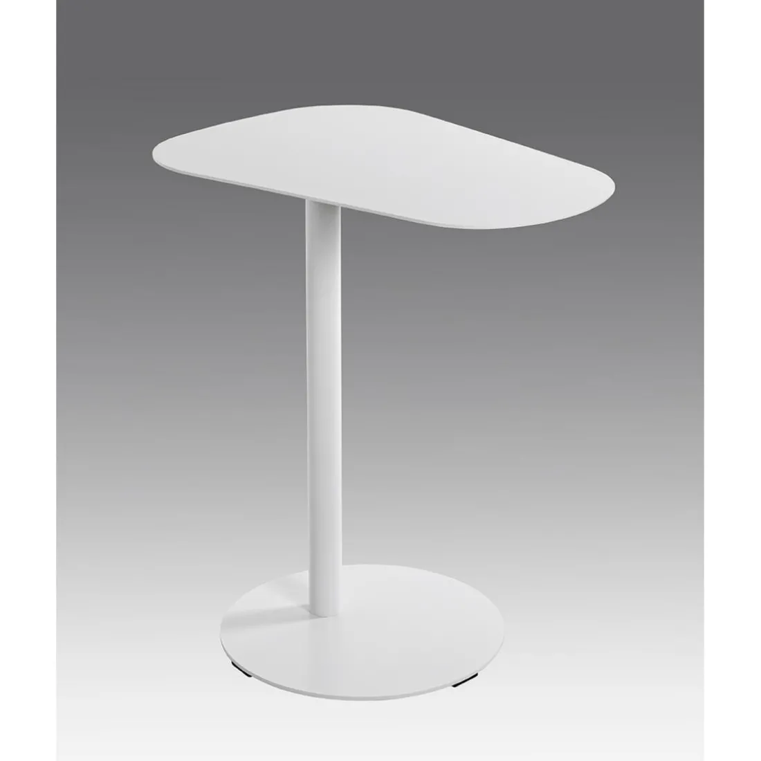 Table d'appoint design en métal blanc