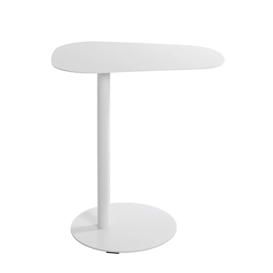 Table d'appoint design en métal blanc