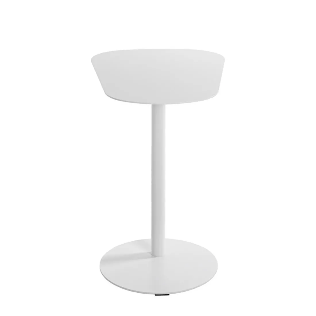 Table d'appoint design en métal blanc