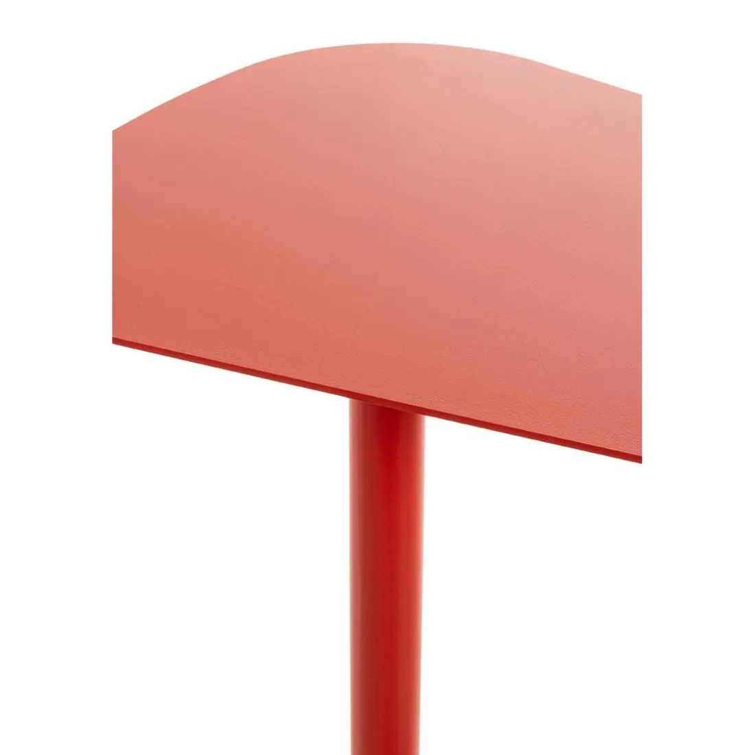 Table d'appoint design en métal rouge
