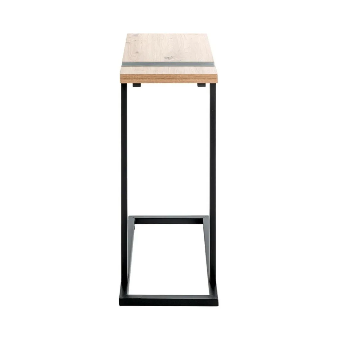Table d'appoint design plateau décor chène