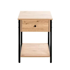 Table d'appoint double niveaux tiroir integré