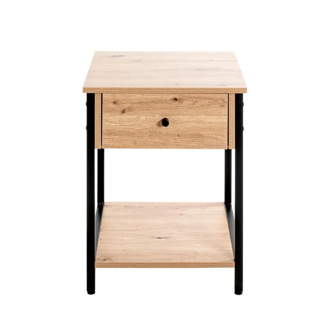 Table d'appoint double niveaux tiroir integré