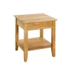 Table d'appoint en bois avec étagère supplémentaire