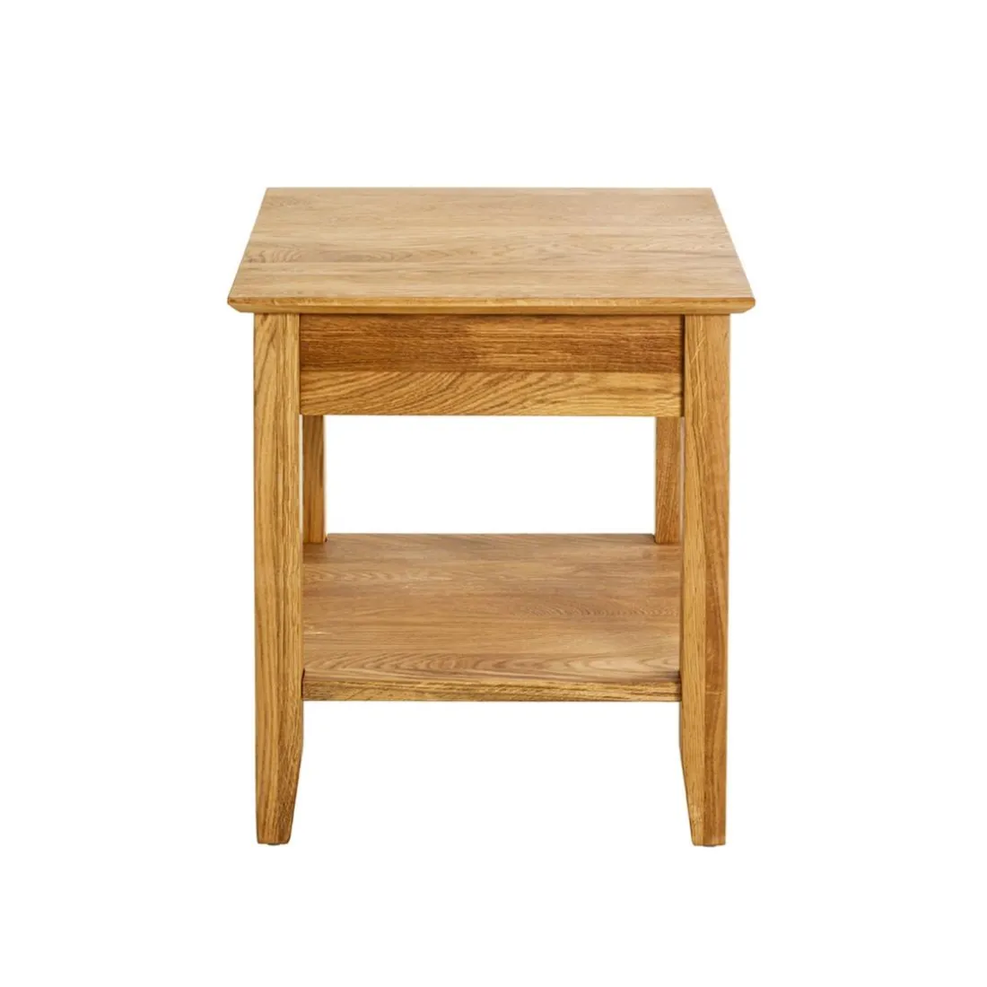 Table d'appoint en bois avec étagère supplémentaire