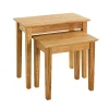 Table d'appoint en bois de chêne huilé H42 cm