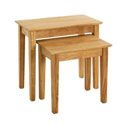 Table d'appoint en bois de chêne huilé H42 cm