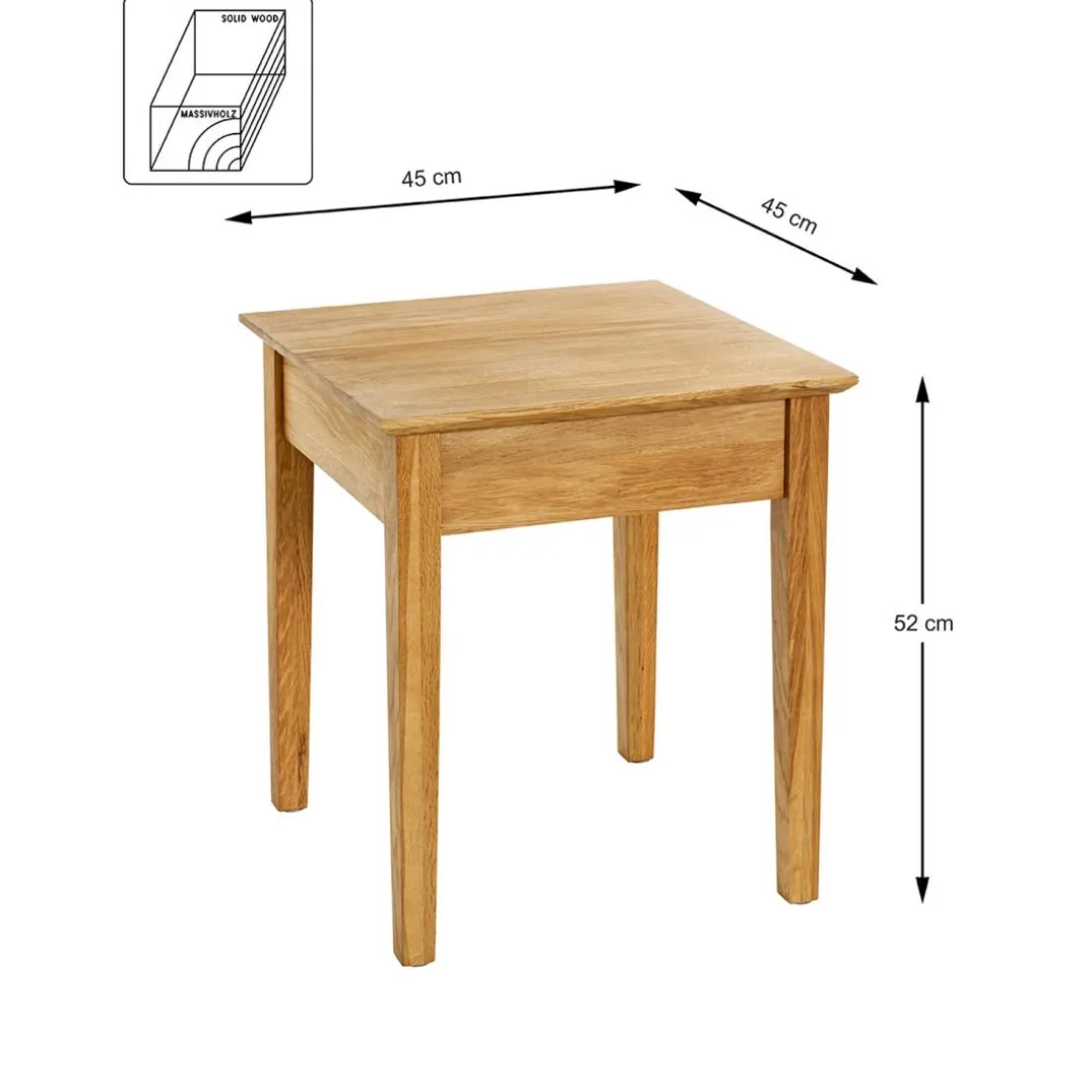 Table d'appoint en bois de chêne (Royal Oak)