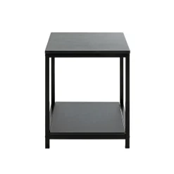 Table d'appoint en métal avec plateaux décor noir