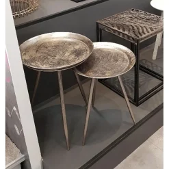Table d'appoint en Métal laqué Bronze antique