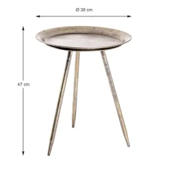 Table d'appoint en Métal laqué Bronze antique