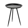 table d'appoint en métal laqué noir grand modèle