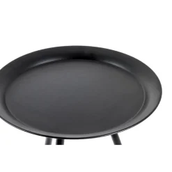 table d'appoint en métal laqué noir grand modèle