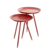 Table d'appoint en métal laqué rouge modèle mini