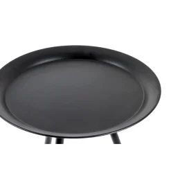 table d'appoint en métal laqué noir petit modèle