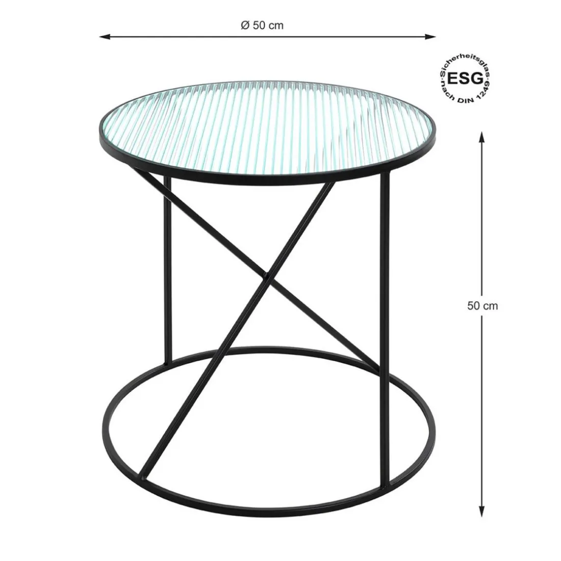 table d'appoint en métal laqué noir