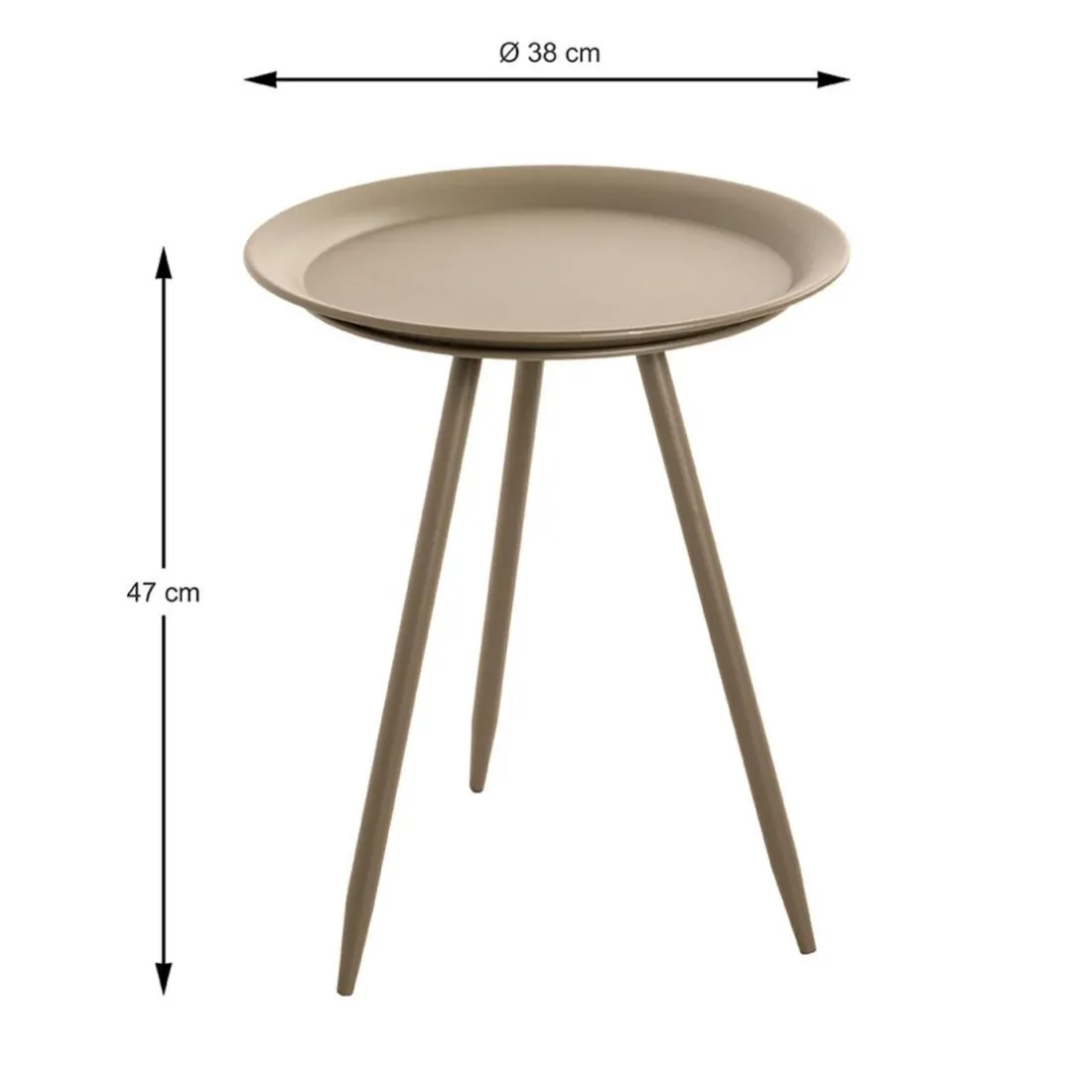 Table d'appoint en métal vert modèle mini