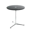 table d'appoint en tube d'acier chromé