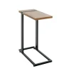 Table d'appoint finition chêne et structure en acier