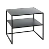 Table d'appoint grand modèle métal laqué noir