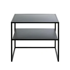 Table d'appoint grand modèle métal laqué noir
