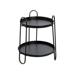 Table d'appoint laqué noir acier