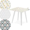 Table d'appoint magnétique carrée Bipolart Métal Blanc avec 3 Tops style Scandinave
