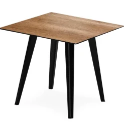 Table d'appoint magnétique carrée Bipolart Métal Noir avec 3 Tops style Natural