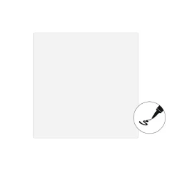 Table d'appoint magnétique carrée Bipolart Métal Blanc avec 1 Top Tableau blanc effaçable