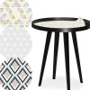 Table d'appoint magnétique ronde à rebord Bipolart Métal Noir avec 3 Tops style Scandinave
