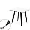 Table d'appoint magnétique carrée Bipolart Métal Noir avec 1 Top Tableau blanc effaçable