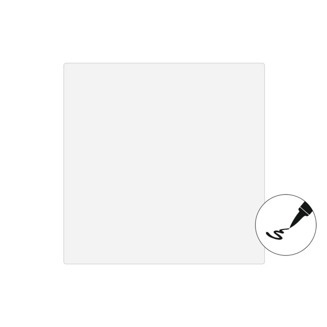 Table d'appoint magnétique carrée Bipolart Métal Noir avec 1 Top Tableau blanc effaçable