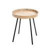 Table d'appoint métal laqué noir