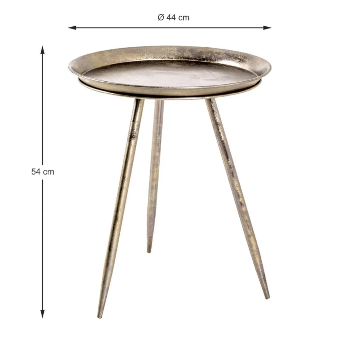Table d'appoint Métal laqué Bronze antique