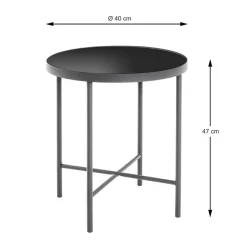 table d'appoint métal noir