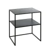 Table d'appoint petit modèle métal laqué noir