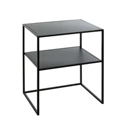 Table d'appoint petit modèle métal laqué noir