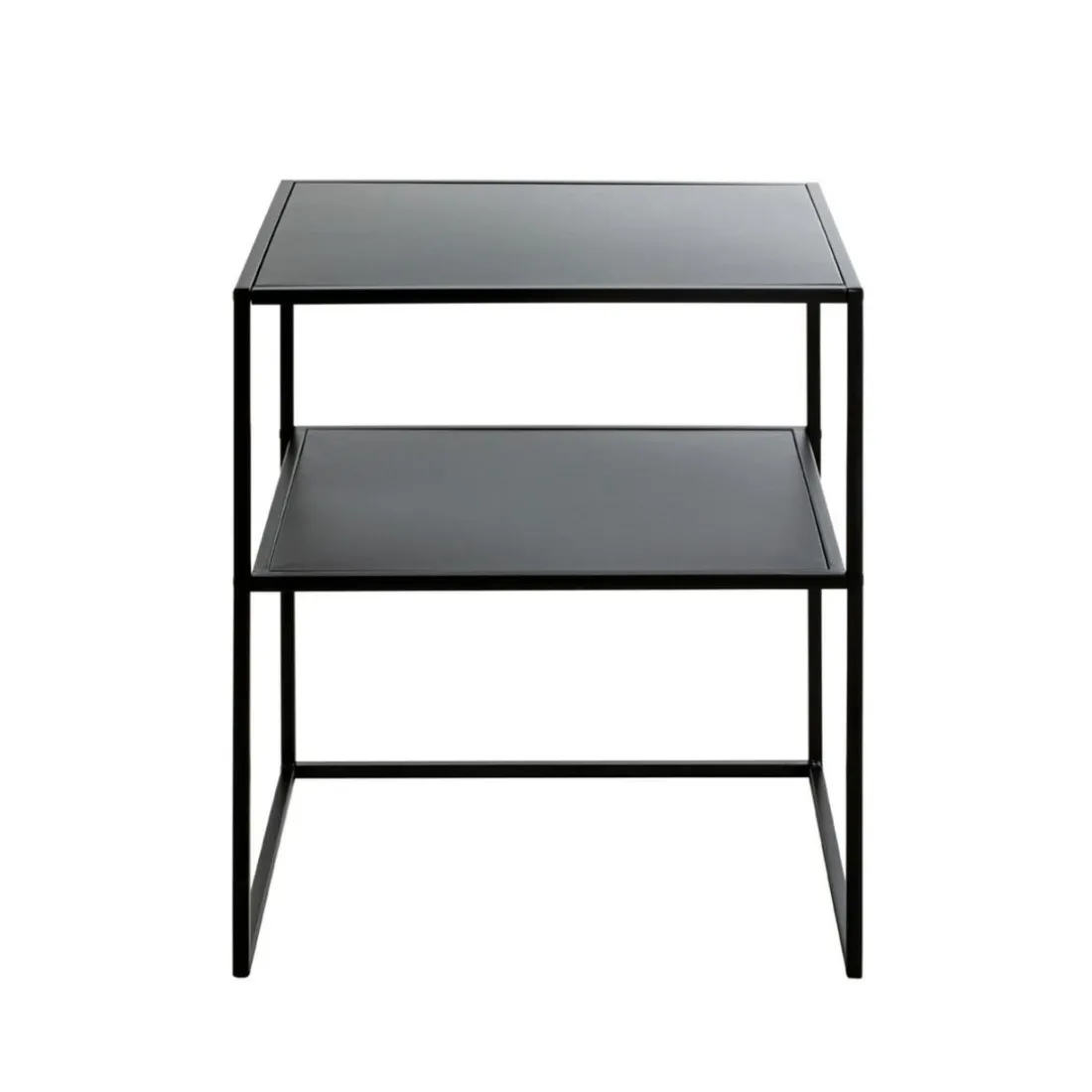 Table d'appoint petit modèle métal laqué noir