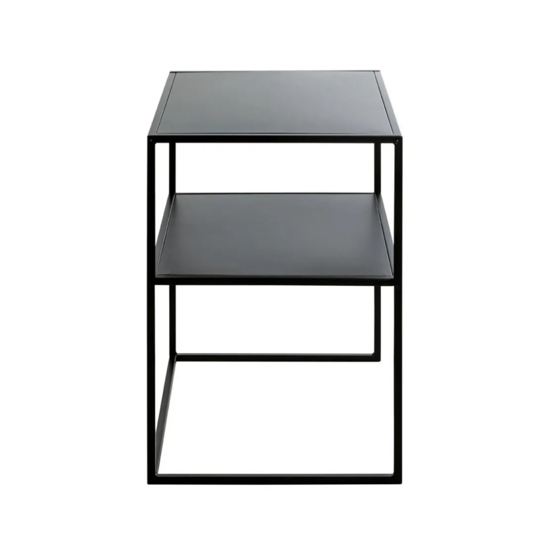 Table d'appoint petit modèle métal laqué noir