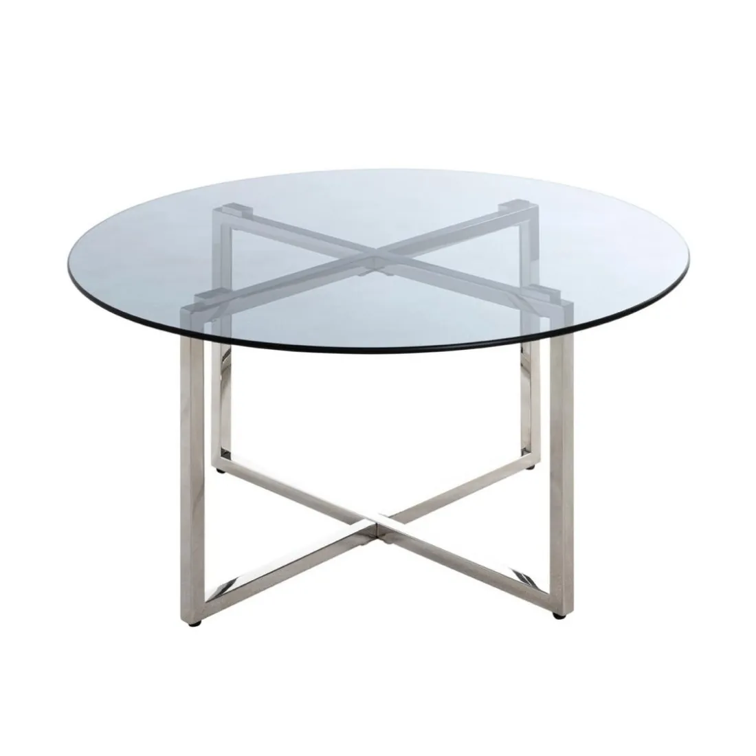table d'appoint plateau en verre trempé teinté gris