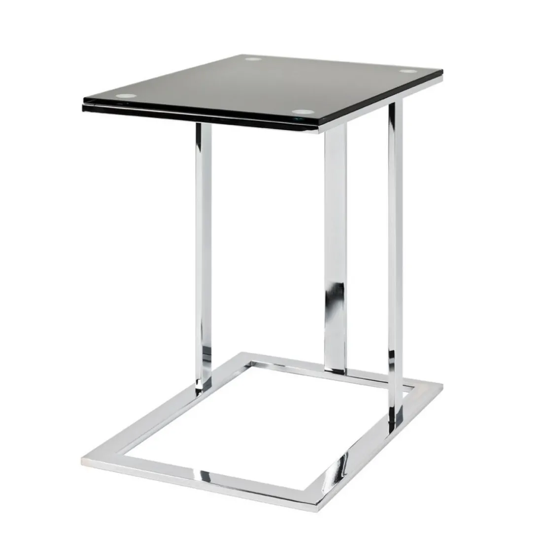 Table d'appoint plateau en verre trempé