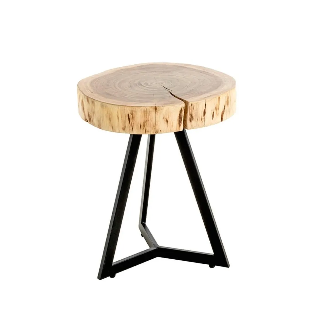 Table d'appoint plateau rondelle d'arbre modèle mini