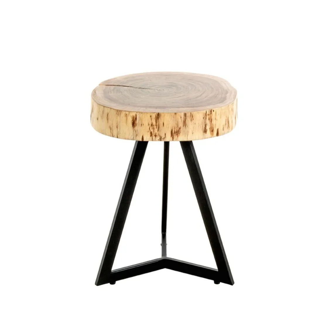 Table d'appoint plateau rondelle d'arbre modèle mini