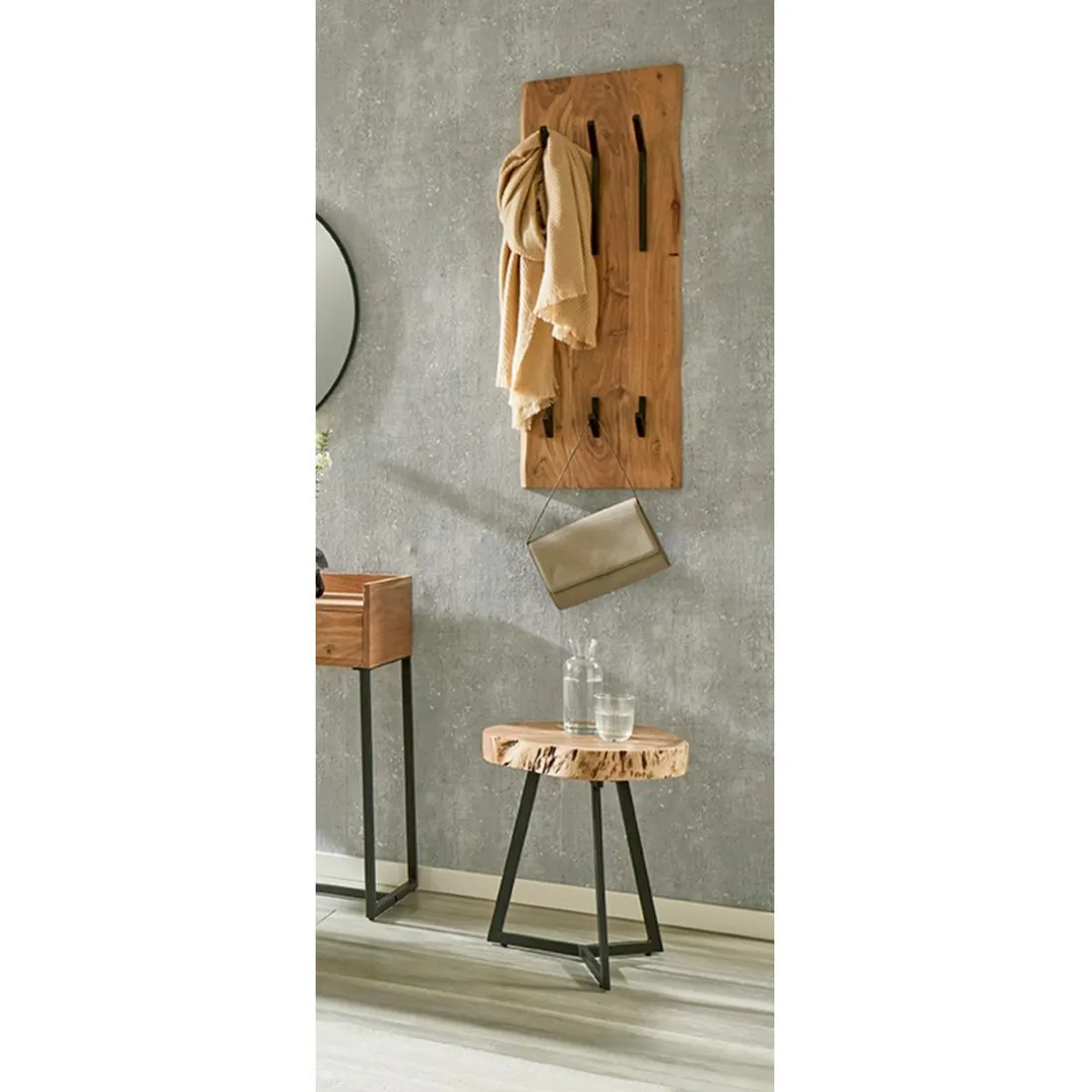 Table d'appoint plateau rondelle d'arbre modèle maxi