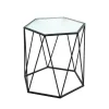 table d'appoint plateaux en verre trempé décoratif
