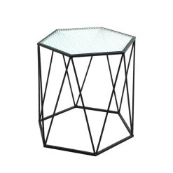 table d'appoint plateaux en verre trempé décoratif