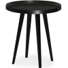 Table d'appoint ronde à rebord Bipolart Métal Noir