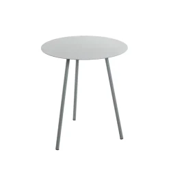 Table d'appoint ronde métal gris