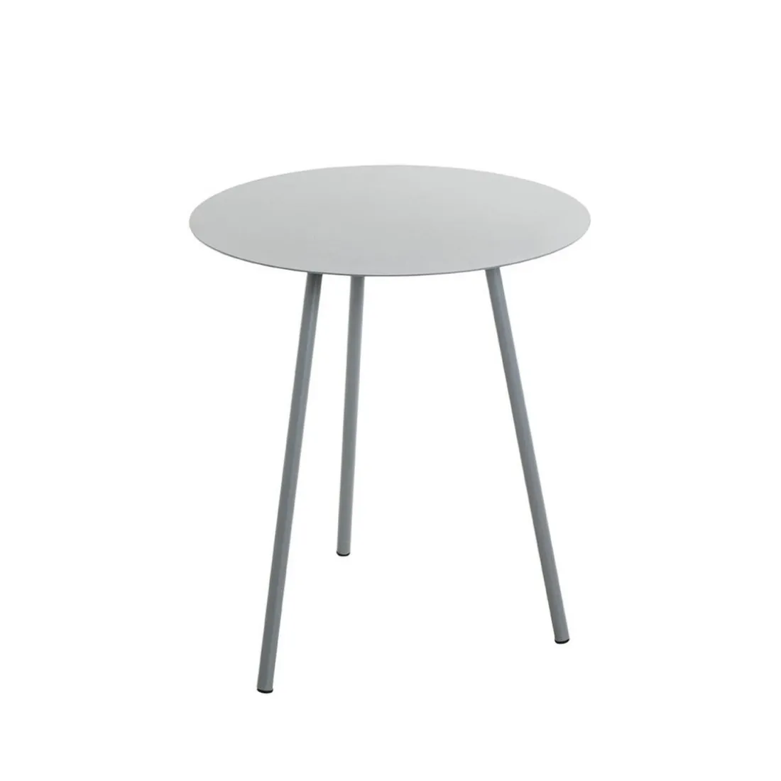 Table d'appoint ronde métal gris
